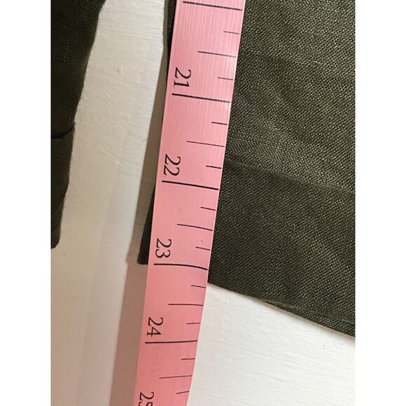 For Cynthia Green Linen Paperbag Waist Pants Size Petite M High Rise Relaxed - Picture 9 of 14